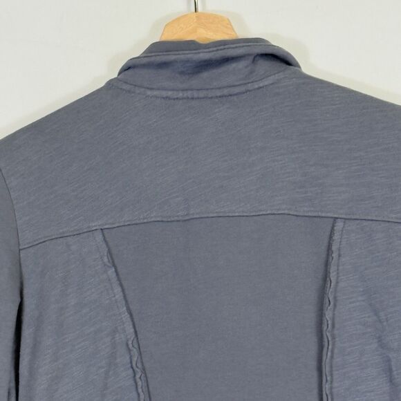 Soft Surroundings Sullivan Grey Jersey Lightweight Raw Edge Jacket Women's XS - Picture 6 of 7